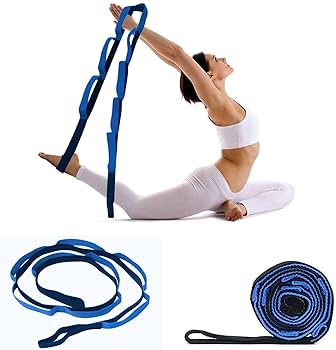 RACE Yoga Stretching Band, Fitness Band with 9 Loops, Yoga Accessories with Elastic Belt for High Elastic Exercises for Yoga, Stretching Exercises