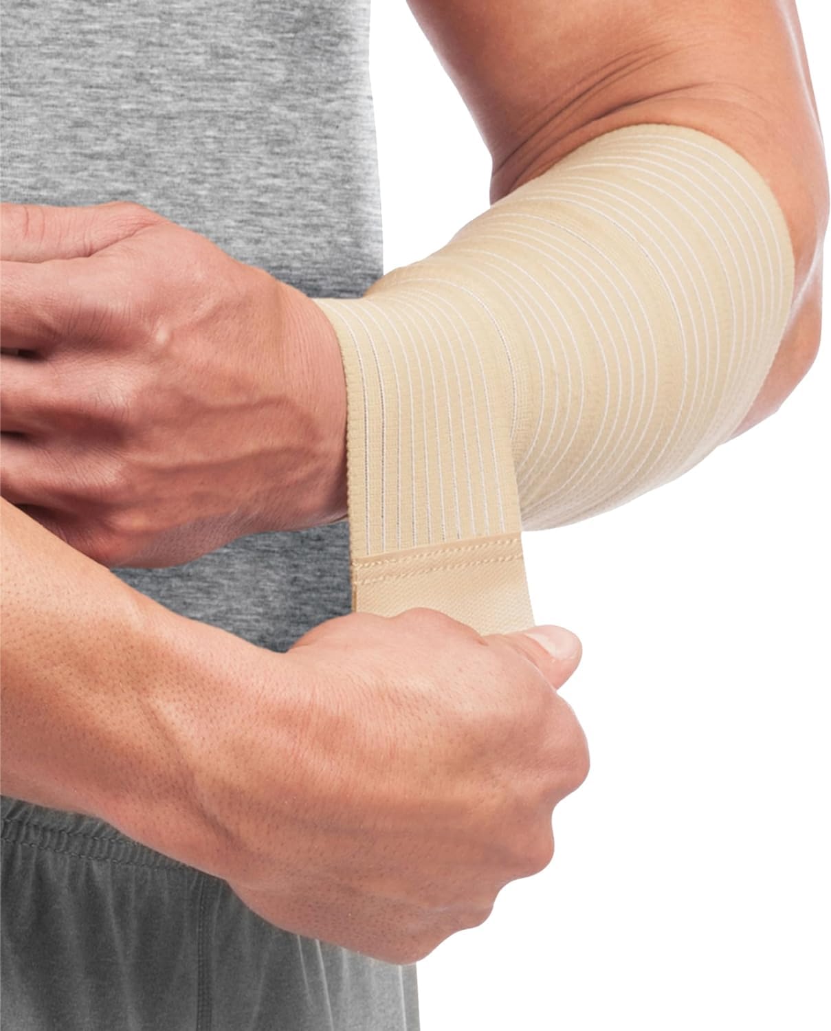 RACE Elastic Knee Compression Bandage Wraps (Pack of 2) Support for Ankle, Knee, Elbow Pain Relief, Sports & Workout | Can Be Used For Squats and Powerlifting