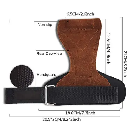 RACE FITNESS Weight Lifting Hook Straps - Leather Lifting Straps Reduce Cellulose | Weightlifting for Deadlift and Powerlifting, Neoprene Padded Gym Lifting Straps for Women Men (Leather)