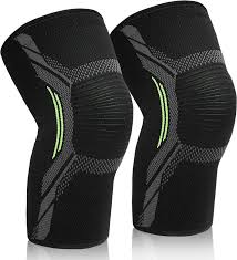 RACE Knitted Knee Support for Men & Women, Knee Sleeves Braces Pair for Sports & Workout, Knee Cap Compression Support for Exercise, Running, Cycling