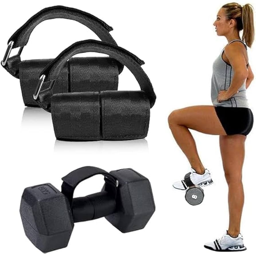 RACE Adjustable Dumbbell Foot Attachment Strap | Leg Strength Training Support | Ankle Strap for Foot, Leg, Glute Exercise | Dumbell Attachment for Men and Women