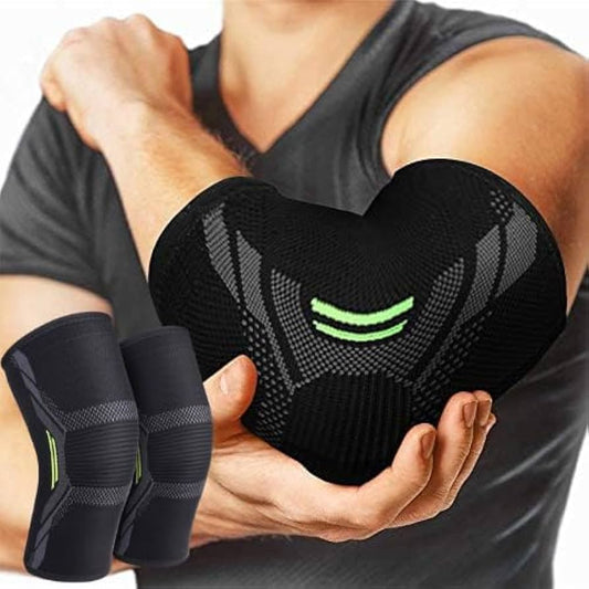 RACE Elbow Support, for Joint Stability & Pain Relief | Breathable & Lightweight for Sports, Arthritis, Workout, Gym & Exercise | Easy Elbow Movement with Comfort