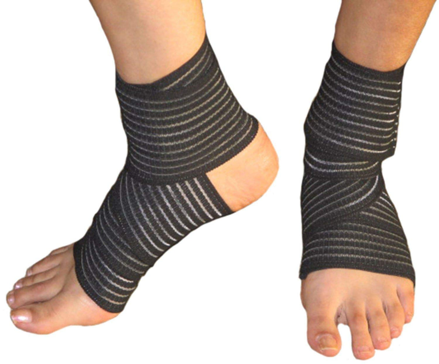 RACE Elastic Knee Compression Bandage Wraps (Pack of 2) Support for Ankle, Knee, Elbow Pain Relief, Sports & Workout | Can Be Used For Squats and Powerlifting