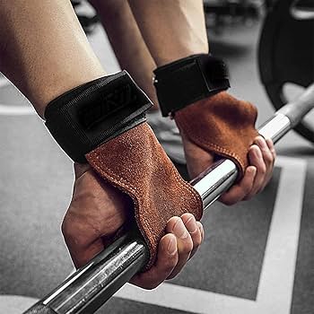 RACE FITNESS Weight Lifting Hook Straps - Leather Lifting Straps Reduce Cellulose | Weightlifting for Deadlift and Powerlifting, Neoprene Padded Gym Lifting Straps for Women Men (Leather)