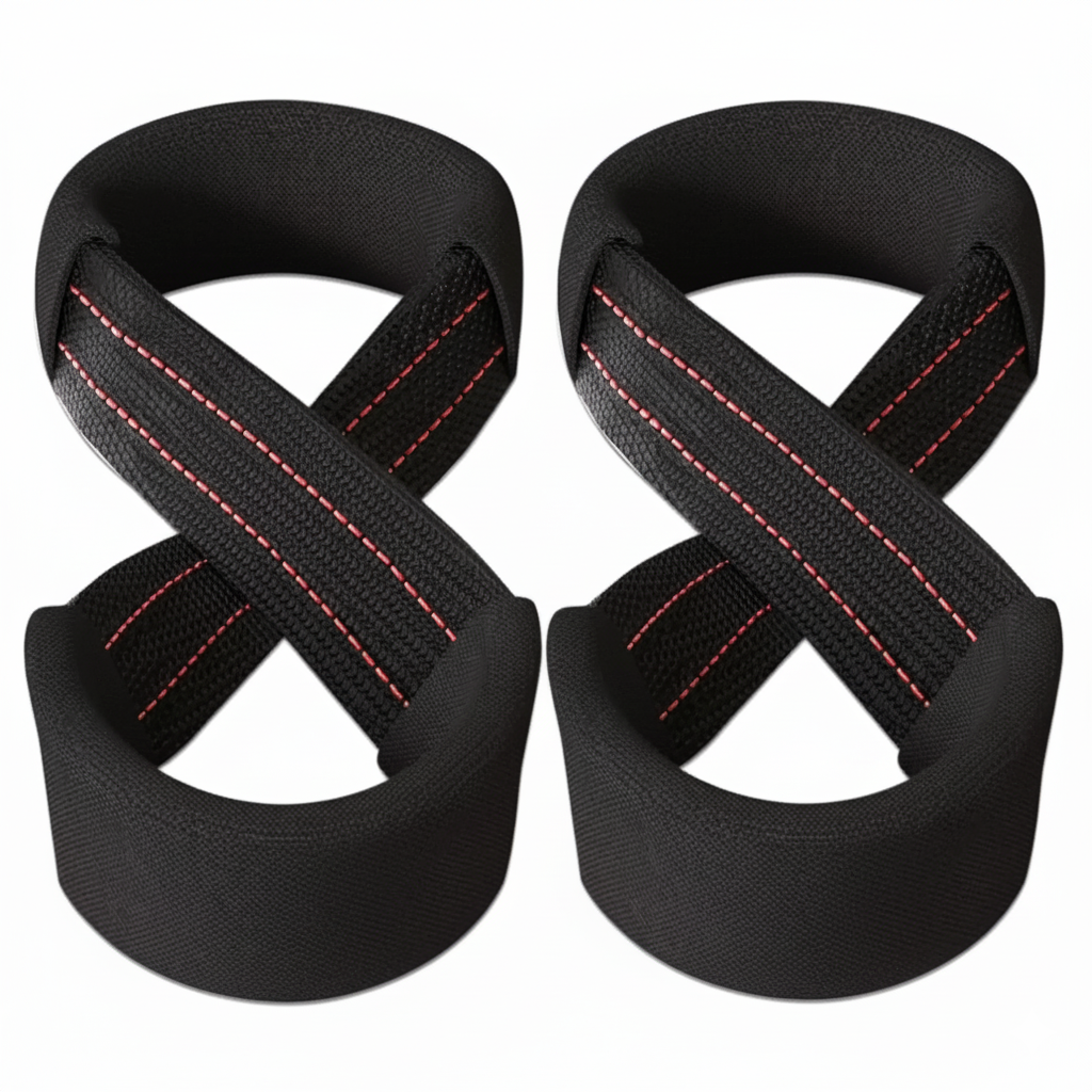 RACE Deadlift Straps For Gym Figure 8 Lifting Straps Gym Straps For Weightlifting Wrist Support For Gym Men With Soft Paddings And Better Grip For Powerlifting, Deadlift, Strength Training