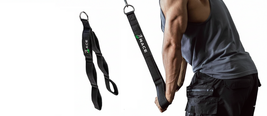 RACE Premium Tricep Rope Cable Attachment Handles, Greater Range of Motion, Tricep Pull Down Rope for Push Downs, Crunches, Facepulls for Professional Gym