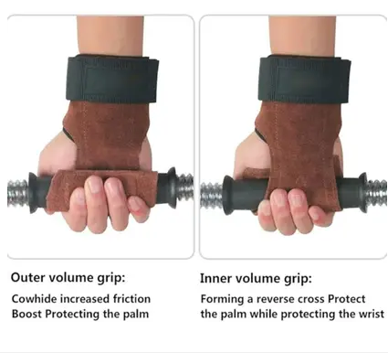 RACE FITNESS Weight Lifting Hook Straps - Leather Lifting Straps Reduce Cellulose | Weightlifting for Deadlift and Powerlifting, Neoprene Padded Gym Lifting Straps for Women Men (Leather)