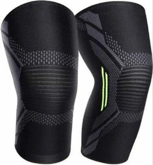 RACE Knitted Knee Support for Men & Women, Knee Sleeves Braces Pair for Sports & Workout, Knee Cap Compression Support for Exercise, Running, Cycling