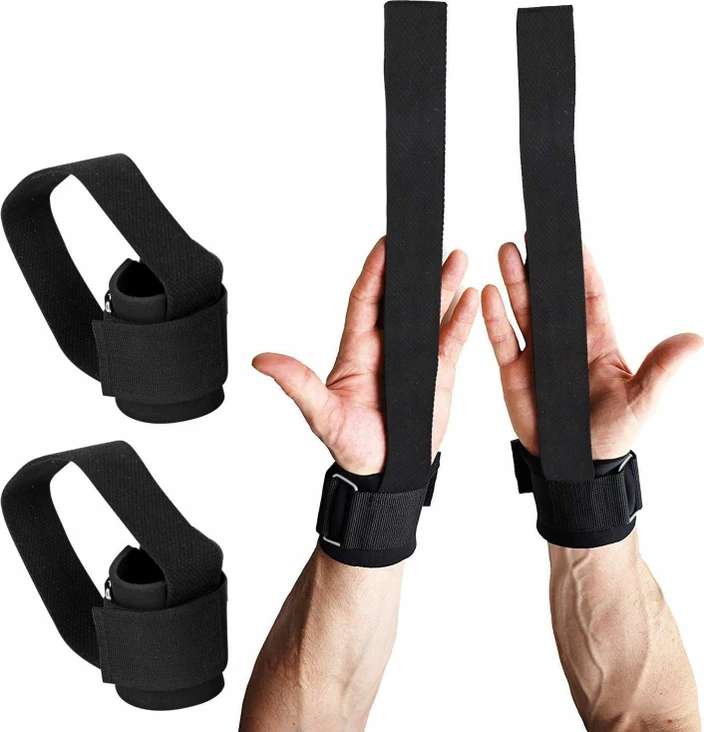 RACE Deadlift Weight lifting Wrist Straps For Gym Hand Grips Band Support With Soft Cushioned Padding And Long Straps, For Max Grip And Barbell Stability